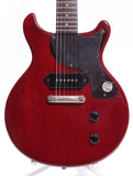 1989 Burny Les Paul Junior DC cherry red