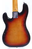 1990 Fender Precision Bass '62 Reissue fretless sunburst