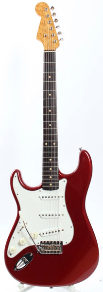 2000s Warmoth Stratocaster 60 Reissue lefty red sparkle