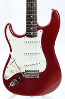 2000s Warmoth Stratocaster 60 Reissue lefty red sparkle