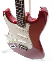 2000s Warmoth Stratocaster 60 Reissue lefty red sparkle