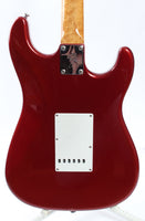 2000s Warmoth Stratocaster 60 Reissue lefty red sparkle