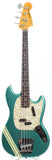 Ca. 1997 Fender Mustang Bass competition ocean turquoise metallic