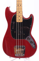 1980 Fender Mustang Bass translucent red