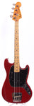 1980 Fender Mustang Bass translucent red