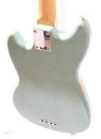 2017 Fender Mustang Bass JMJ road worn daphne blue