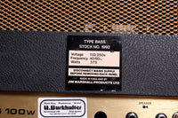 1973 Marshall Super Bass Amplifier with 4x12" Cabinet