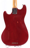 1980 Fender Mustang Bass translucent red