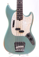 2017 Fender Mustang Bass JMJ road worn daphne blue