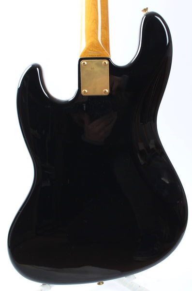 1998 Fender Jazz Bass 62 Reissue black matching headstock