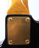 1998 Fender Jazz Bass 62 Reissue black matching headstock gold hardware