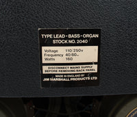 1973 Marshall Artisté 2040 Lead Bass Organ 2x12" combo black