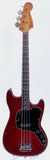 1981 Fender Musicmaster Bass wine red