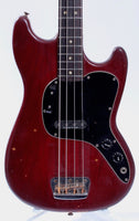 1981 Fender Musicmaster Bass wine red