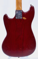 1981 Fender Musicmaster Bass wine red