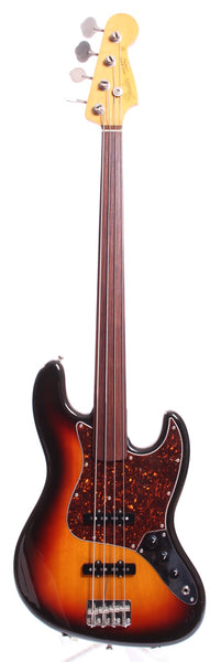 1987 Fender Jazz Bass 62 Reissue fretless sunburst