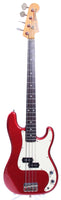 1984 Squier Precision Bass 62 Reissue 32" medium scale candy apple red