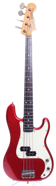 1984 Squier Precision Bass 62 Reissue 32" medium scale candy apple red