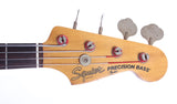 1984 Squier Precision Bass 62 Reissue 32" medium scale candy apple red