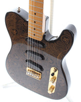 1991 Fender Telecaster James Burton gold paisley on black